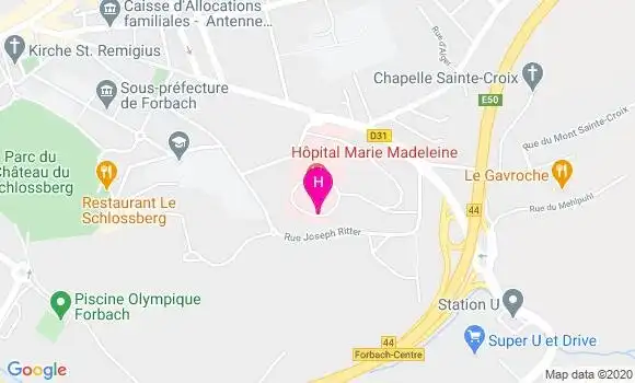 Localisation Centre Hospitalier Marie Madeleine