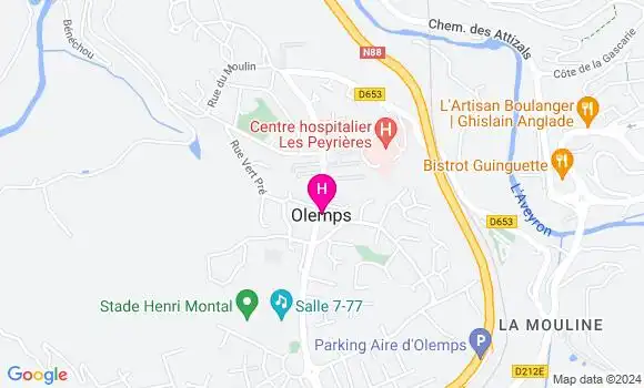 Localisation Centre Hospitalier Spécialisé Sainte Marie