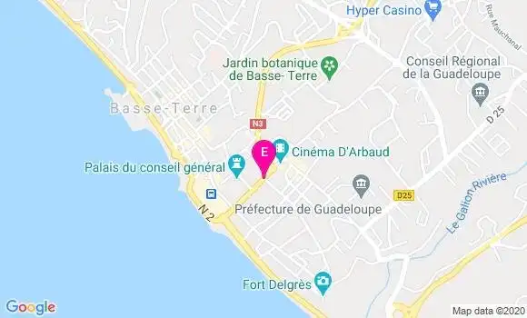 Localisation Conseil Départemental de Guadeloupe