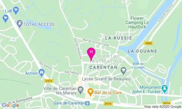 Localisation Centre Hospitalier de Carentan