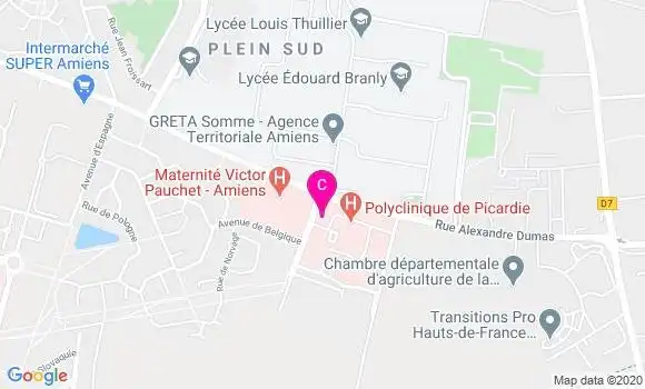 Localisation Polyclinique de Picardie