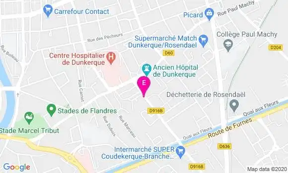 Localisation Pôle Psychiatrique Epsm des Flandres