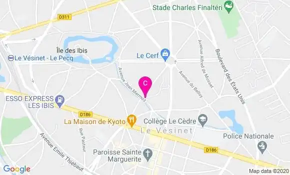 Localisation Clinique la Villa des Pages