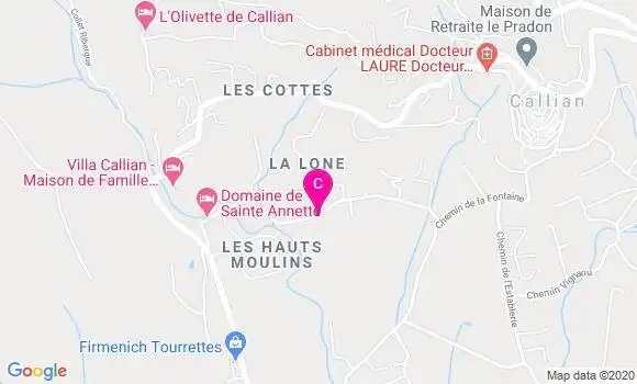 Localisation Clinique la Bastide