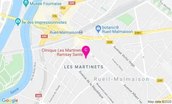 Localisation Clinique Les Martinets