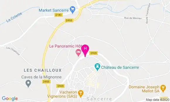 Localisation Centre Hospitalier Sancerre