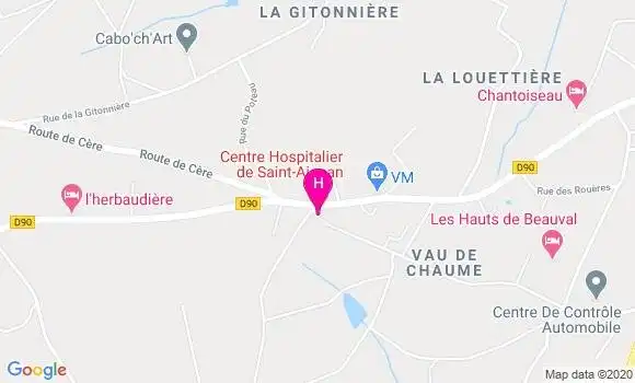 Localisation Centre Hospitalier Saint Aignan