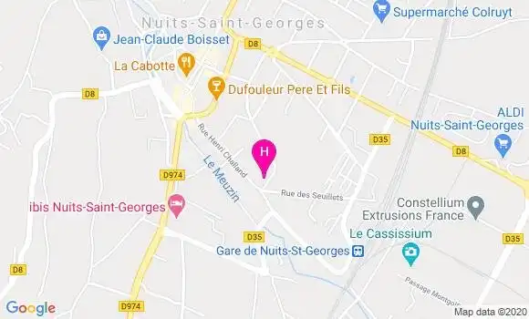 Localisation Centre Hospitalier de Nuits Saint Georges