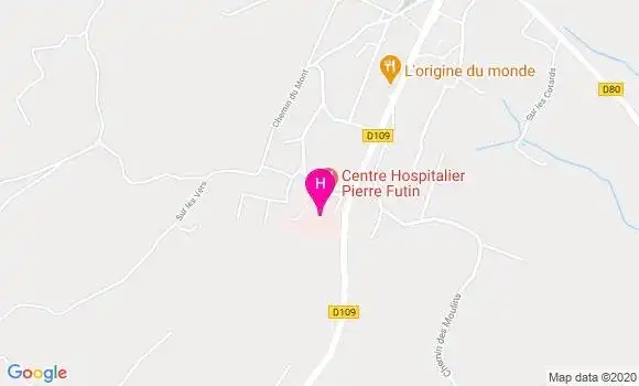 Localisation Centre Hospitalier Pierre Futin