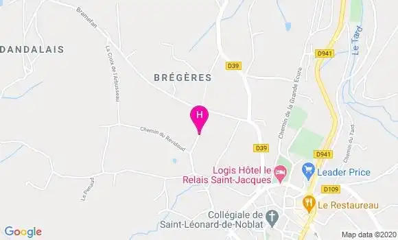 Localisation Centre Hospitalier Intercommunal Monts et Barrages