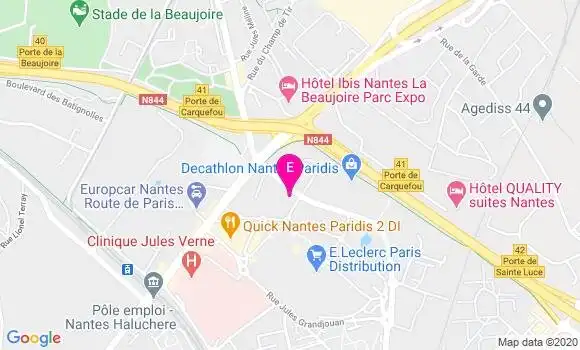 Localisation Amebat Service de Santé au Travail du Btp