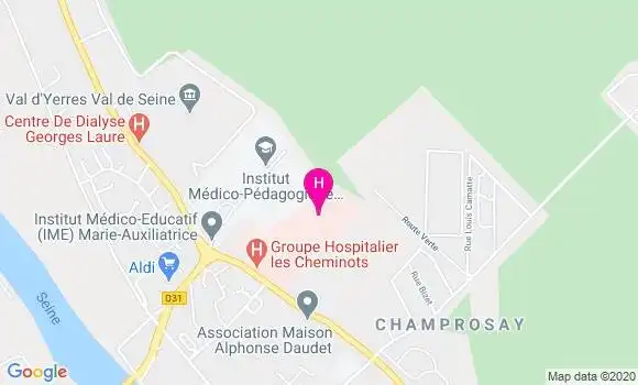 Localisation Groupe Hospitalier Les Cheminots Soins de Suite