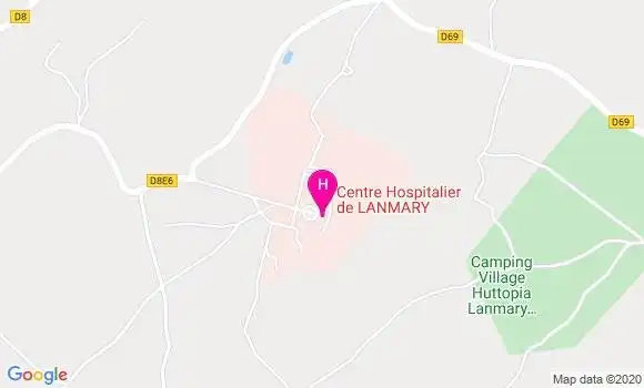 Localisation Centre Hospitalier de Lanmary