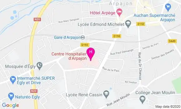 Localisation Centre Hospitalier d