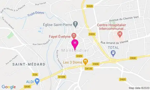 Localisation Centre Hospitalier de Montdidier