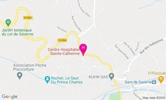 Localisation Centre Hospitalier Sainte Catherine