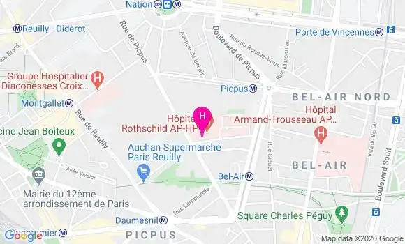 Localisation Hôpital Rothschild