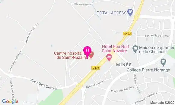 Localisation Centre Hospitalier de Saint Nazaire