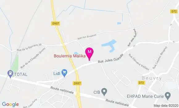 Localisation Dr Malika Boulemia