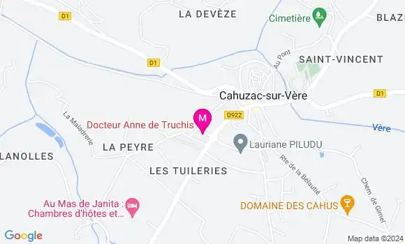 Localisation Dr Anne De Truchis de Varennes